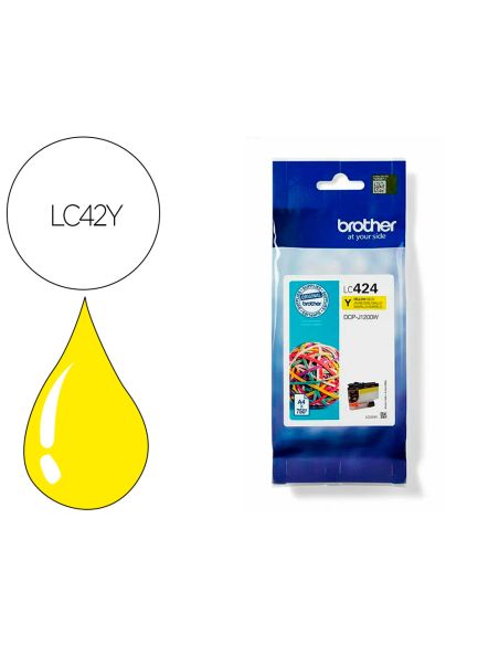 Ink-Jet Brother Lc424Y Dcp-1200W Amarillo 750 Paginas