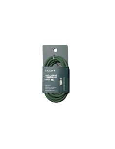 Cable Groovy Usb 2.0 A Usb C Apple Lightning Longitud 1 Mt Silicona Color Verde Salvia