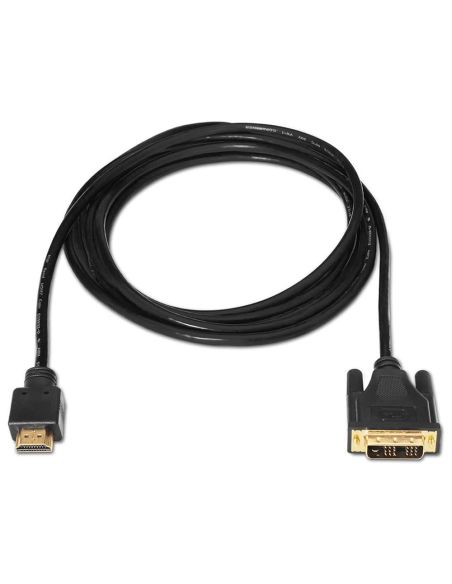 Cable Aisens Dvi A Hdmi Dvi18+1/M-Hdmi A/M Full Hd Color Negro Longitud 1,8 M