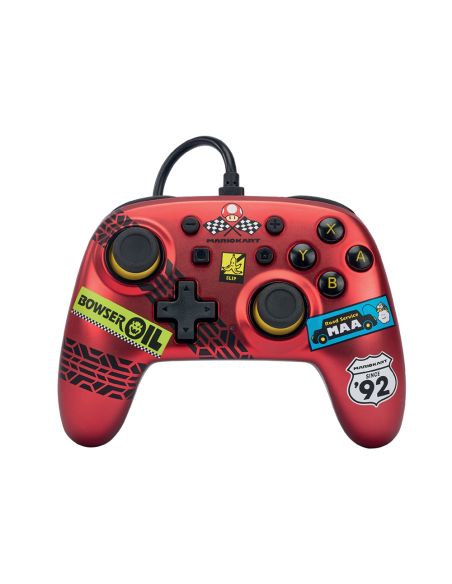Mando Power A Con Cable Nano Para Nintendo Switch Mario Kart Racer Red