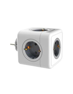 Regleta Q-Connect De Cubo Enchufe Multiple Power Cube 5 En 1 Directo A Pared 5 Tomas De Corriente 75X75X112Mm 2
