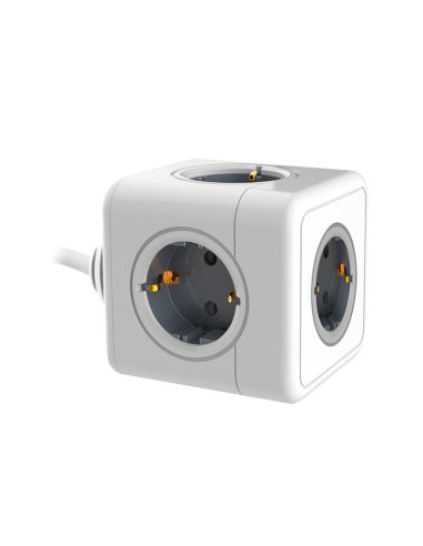 Regleta Q-Connect De Cubo Enchufe Multiple Power Cube 5 En 1 Cable De 1,4 Mt 5 Tomas De Corriente 75X75X112Mm