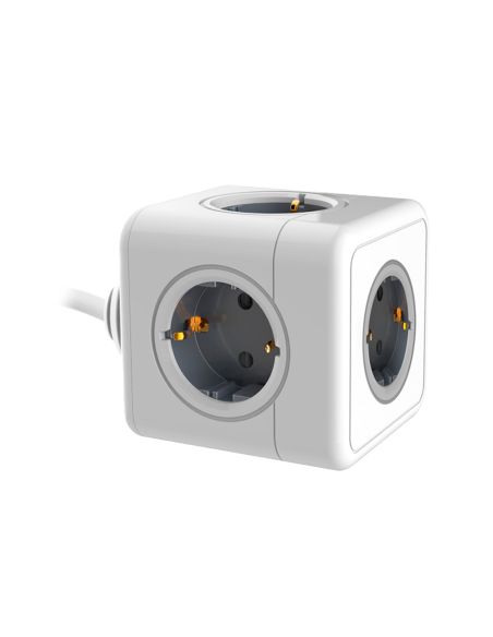 Regleta Q-Connect De Cubo Enchufe Multiple Power Cube 5 En 1 Cable De 1,4 Mt 5 Tomas De Corriente 75X75X112Mm