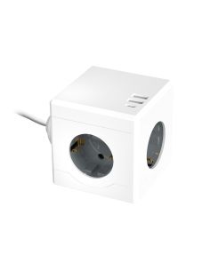 Regleta Q-Connect De Cubo Enchufe Multiple Power Cube 6 En 1 Cable De 1,4Mt 3 Tomas De Corriente+2 Usb+1 Usb C 2