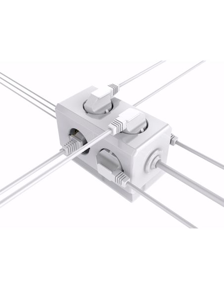 Regleta Q-Connect Enchufe Multiple 10 En 1 Cable 1,4 Mt 6 Tomas De Corriente+3 Usb+1 Usb Tipo C 140X76X87Mm