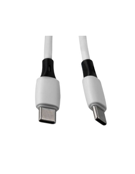 Cable Usb-C A Usb-C Q-Connect Pvc Longitud 1M Blanco