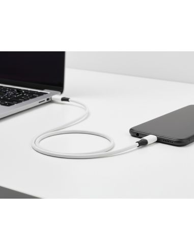 Cable Usb-C A Usb-C Q-Connect Pvc Longitud 3M Blanco