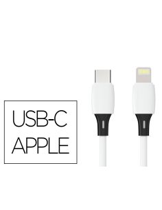 Cable Usb-C A Apple Lightning Q-Connect Pvc Longitud 2M Blanco