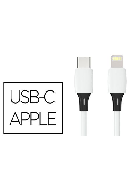 Cable Usb-C A Apple Lightning Q-Connect Pvc Longitud 2M Blanco