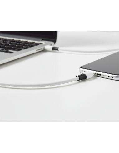 Cable Usb-C A Apple Lightning Q-Connect Pvc Longitud 2M Blanco