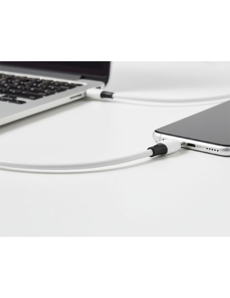 Cable Usb-C A Apple Lightning Q-Connect Pvc Longitud 2M Blanco