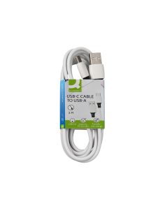 Cable Usb-C A Usb-A Q-Connect Pvc Longitud 2M Blanco 2
