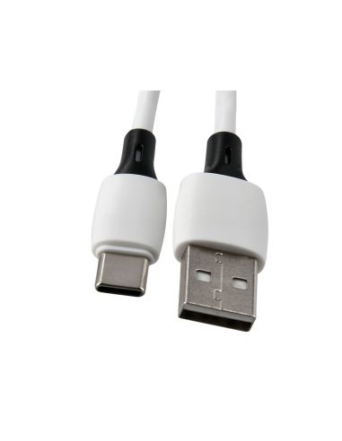 Cable Usb-C A Usb-A Q-Connect Pvc Longitud 2M Blanco