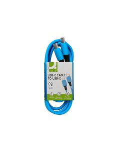 Cable Usb-C A Usb-C Q-Connect Pvc Longitud 1M Azul 2