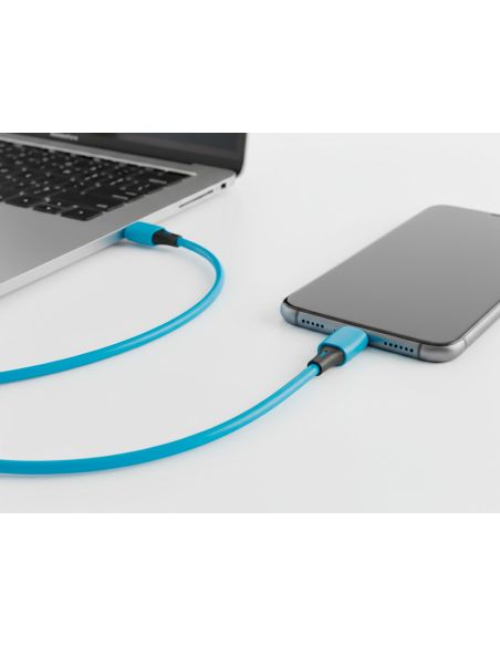 Cable Usb-C A Usb-C Q-Connect Pvc Longitud 2M Azul