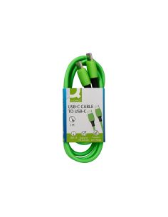 Cable Usb-C A Usb-C Q-Connect Pvc Longitud 1M Verde 2