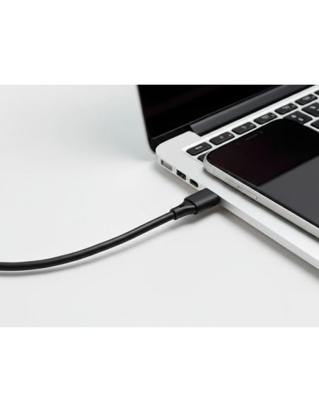 Cable Usb-C A Usb-C Q-Connect Pvc Longitud 1M Negro