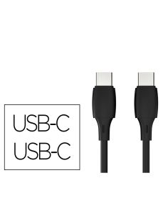 Cable Usb-C A Usb-C Q-Connect Pvc Longitud 2M Negro