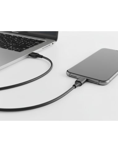 Cable Usb-C A Usb-C Q-Connect Pvc Longitud 2M Negro