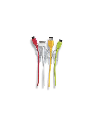 Sujetacables 3M Command Para Cables Redondos Blister De 4 Clips + 5 Tiras