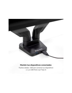Brazo Para Monitor Plano Doble Fellowes Platinum Series Dual Arm Normativa Vesa Para Pantallas Hasta 9 2