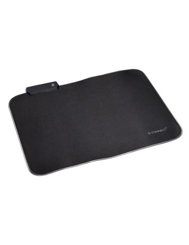 Alfombrilla Para Raton Q-Connect Iluminacion Led Conexion Usb Color Negro 350X250X3 Mm