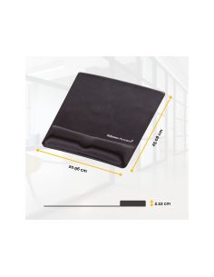 Alfombrilla Para Raton Fellowes Canal Health-V Negra Con Reposamuñecas De Gel 222X209,6X251 Mm 2