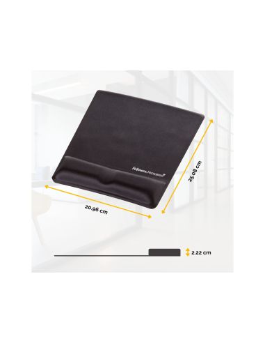 Alfombrilla Para Raton Fellowes Canal Health-V Negra Con Reposamuñecas De Gel 222X209,6X251 Mm