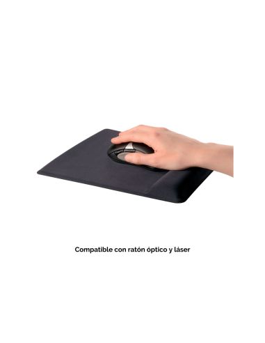 Alfombrilla Para Raton Fellowes Canal Health-V Negra Con Reposamuñecas De Gel 222X209,6X251 Mm