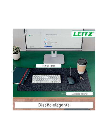 Alfombrilla De Sobremesa Leitz Fieltro 70X36 Cm Color Gris