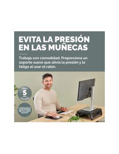 Alfombrilla Para Raton Fellowes Con Reposamuñecas Breyta Negro 250X210X25 Mm 2