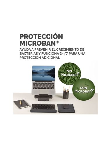 Alfombrilla Para Raton Fellowes Con Reposamuñecas Breyta Negro 250X210X25 Mm
