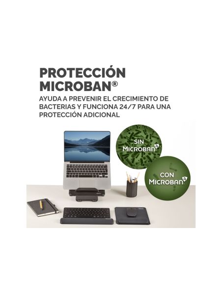 Alfombrilla Para Raton Fellowes Con Reposamuñecas Breyta Negro 250X210X25 Mm