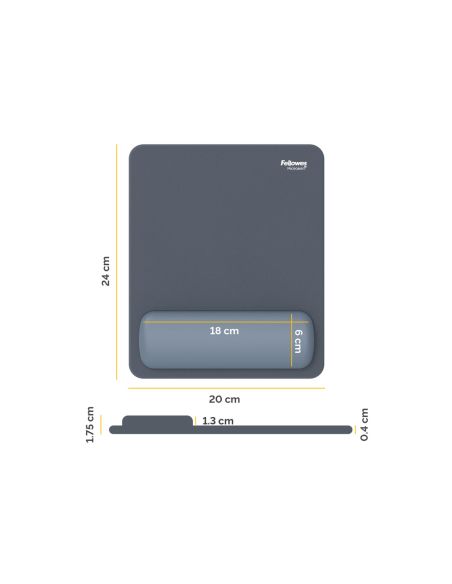 Alfombrilla Para Raton Fellowes Con Reposamuñecas Breyta Azul 250X210X25 Mm