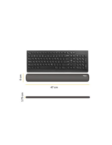 Reposamuñecas Fellowes Para Teclado Breyta Negro 480X70X25 Mm