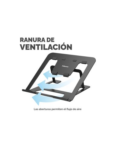 Soporte Para Portatil Fellowes Aluminia Plegable Negro 315X230X20 Mm