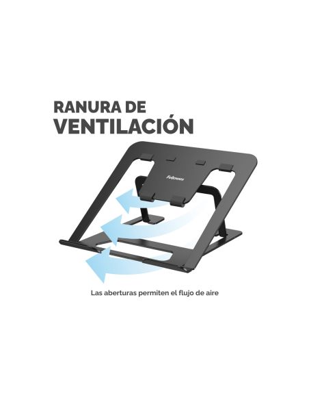 Soporte Para Portatil Fellowes Aluminia Plegable Negro 315X230X20 Mm