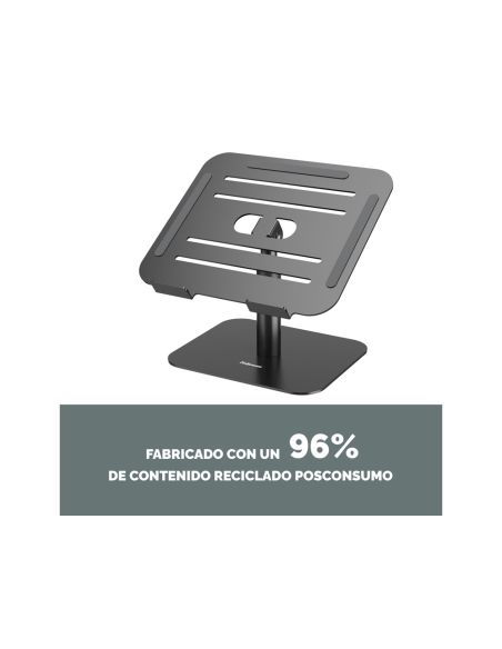 Soporte Para Portatil Fellowes Aluminia Con Peana Negro 280X245X65 Mm