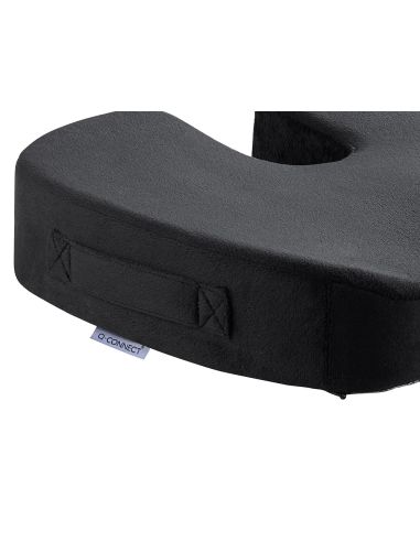 Cojin De Asiento Q-Connect De Espuma Viscoelastica Color Negro 460X370X75 Mm