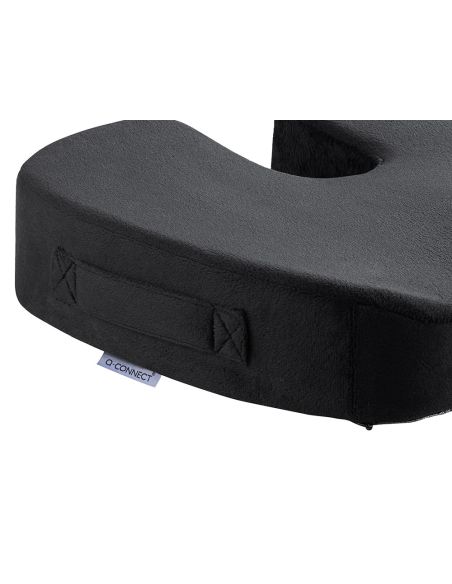 Cojin De Asiento Q-Connect De Espuma Viscoelastica Color Negro 460X370X75 Mm