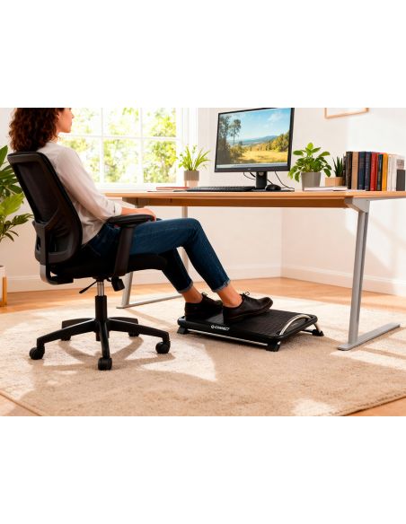 Reposapies Plastico Q-Connect Antideslizante Con Barras De Acero 434X330X105 Mm