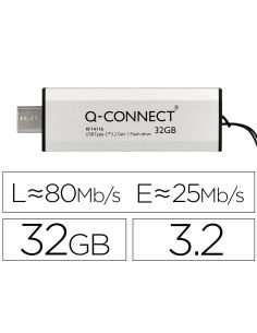 Memoria Usb Q-Connect Flash Drive 32 Gb 3.2 Tipo C