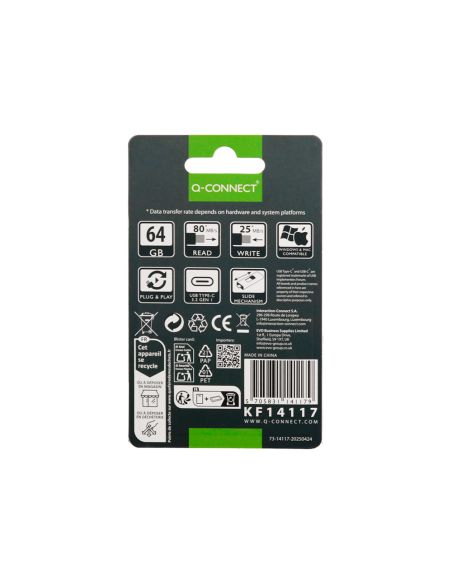Memoria Usb Q-Connect Flash Drive 64 Gb 3.2 Tipo C
