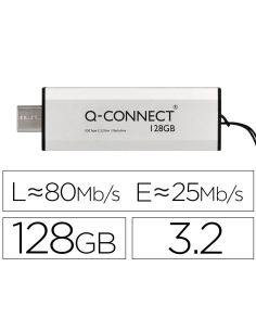 Memoria Usb Q-Connect Flash Drive 128 Gb 3.2 Tipo C