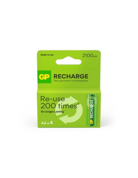 Pila Gp Recargable Aa 2100 Mah Blister De 4 Unidades|Libreriasalesiana
