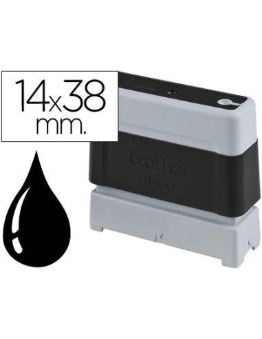 Sello Automatico Brother 14 Mm X 38 Mm Negro
