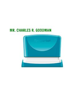 Sello X'Stamper Quix Personalizable Color Verde Medidas 4X60 Mm Q-05 2