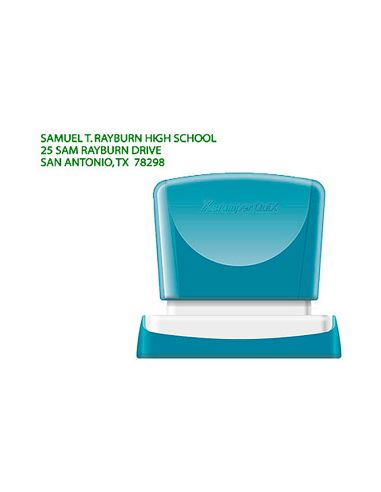 Sello X'Stamper Quix Personalizable Color Verde Medidas 14X60 Mm Q-14