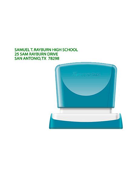 Sello X'Stamper Quix Personalizable Color Verde Medidas 14X60 Mm Q-14