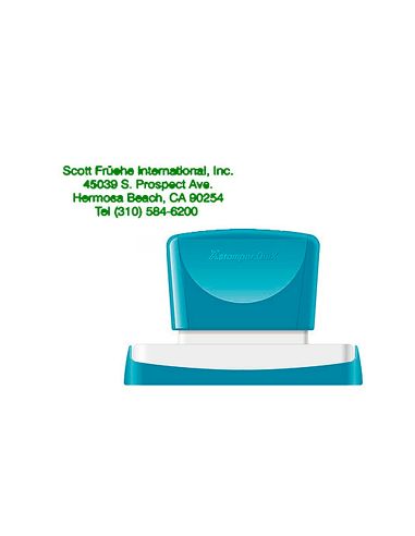 Sello X'Stamper Quix Personalizable Color Verde Medidas 28X78 Mm Q-24